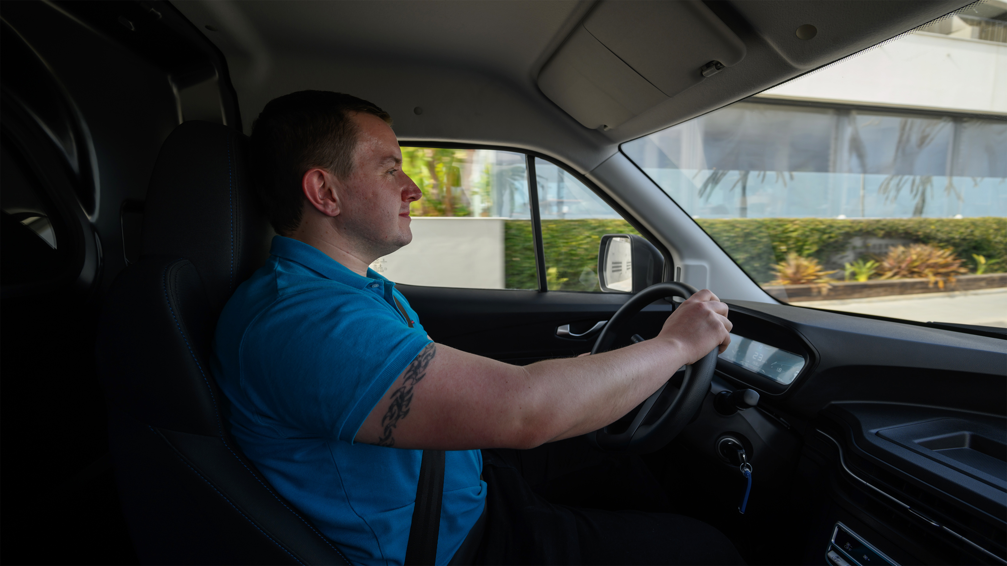 Senior content editor Shane Wilkinson driving the B-ON Pelkan