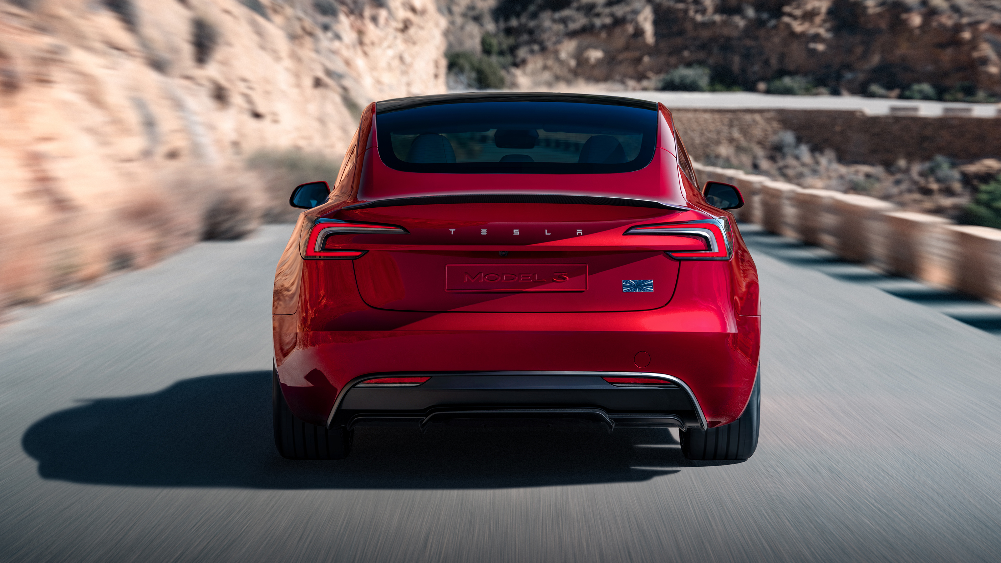 Tesla Model 3 Performance - rear tracking