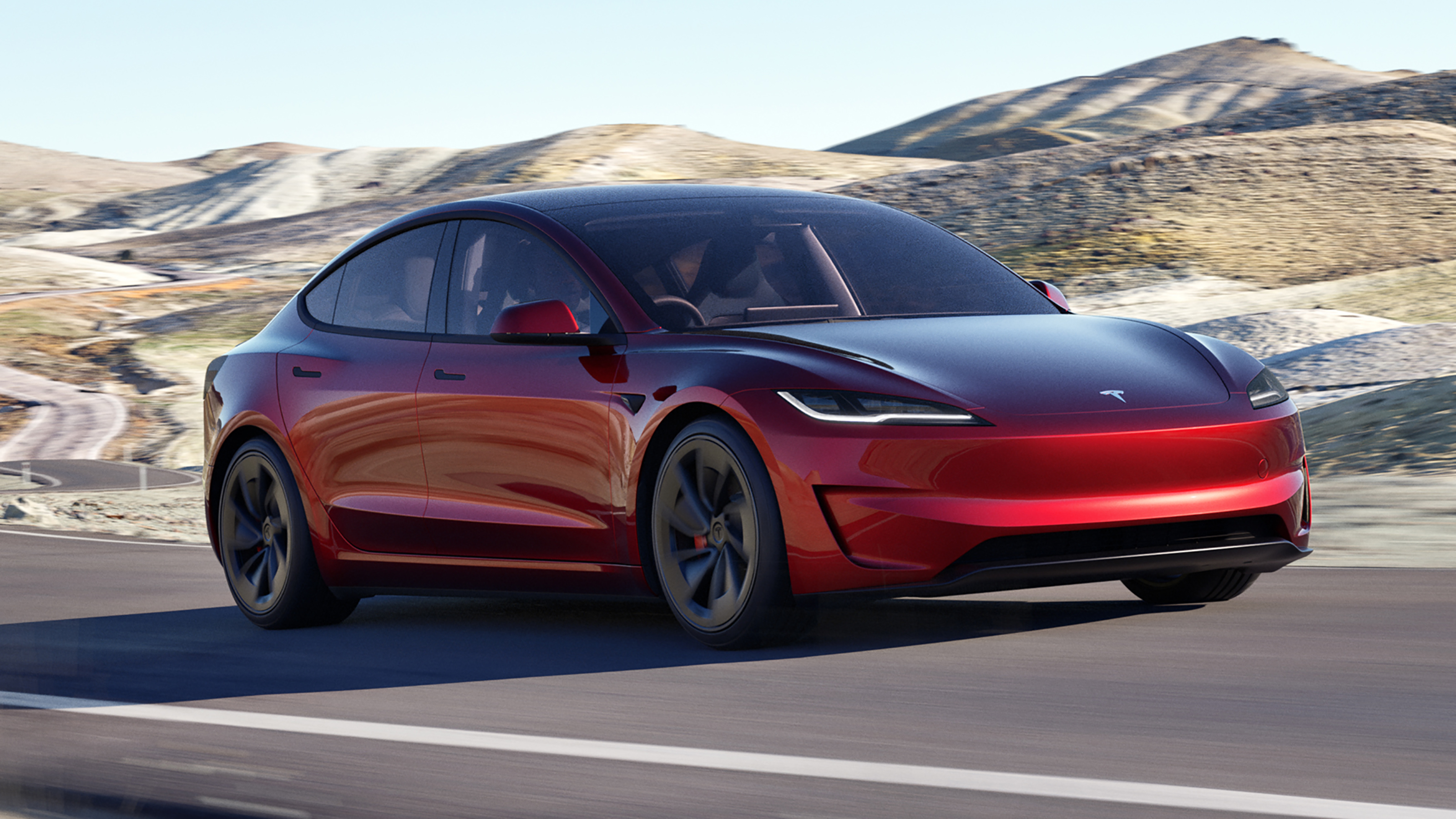 Tesla Model 3 Performance - front tracking