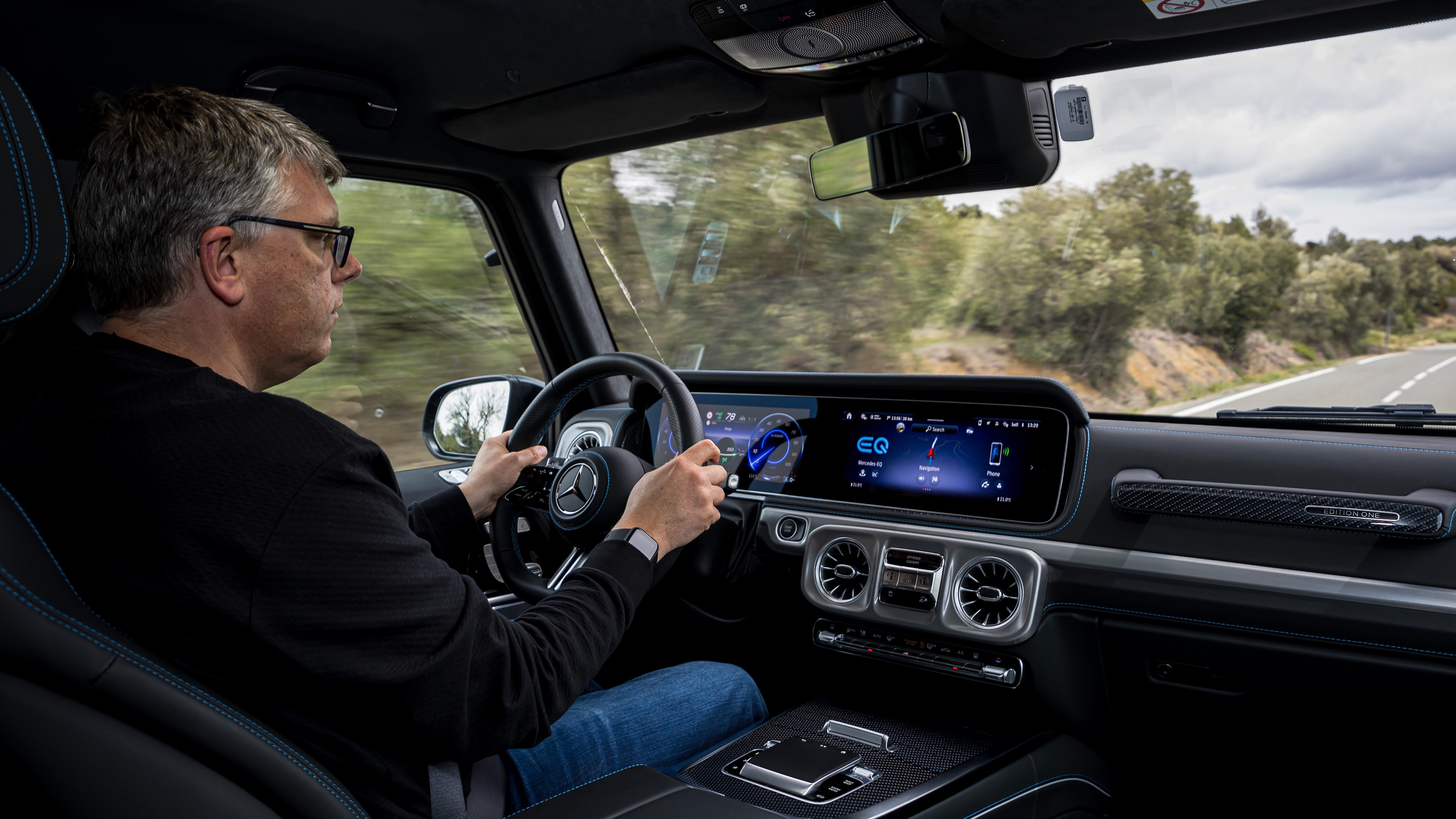 Paul Barker driving the Mercedes G 580