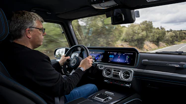 Paul Barker driving the Mercedes G 580