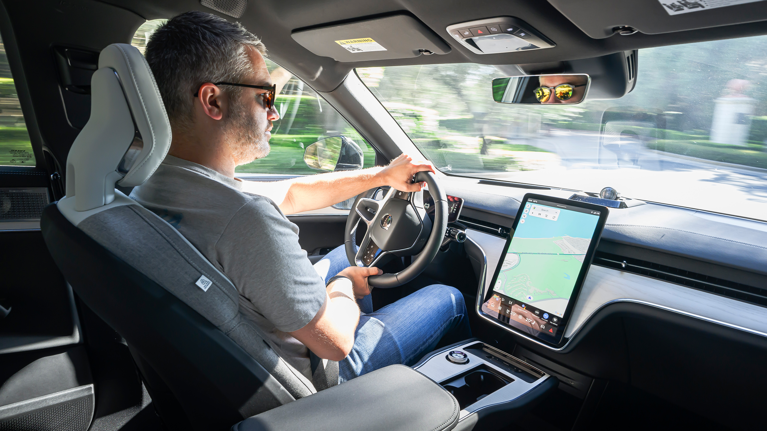 Richard Ingram driving the Volvo EX90