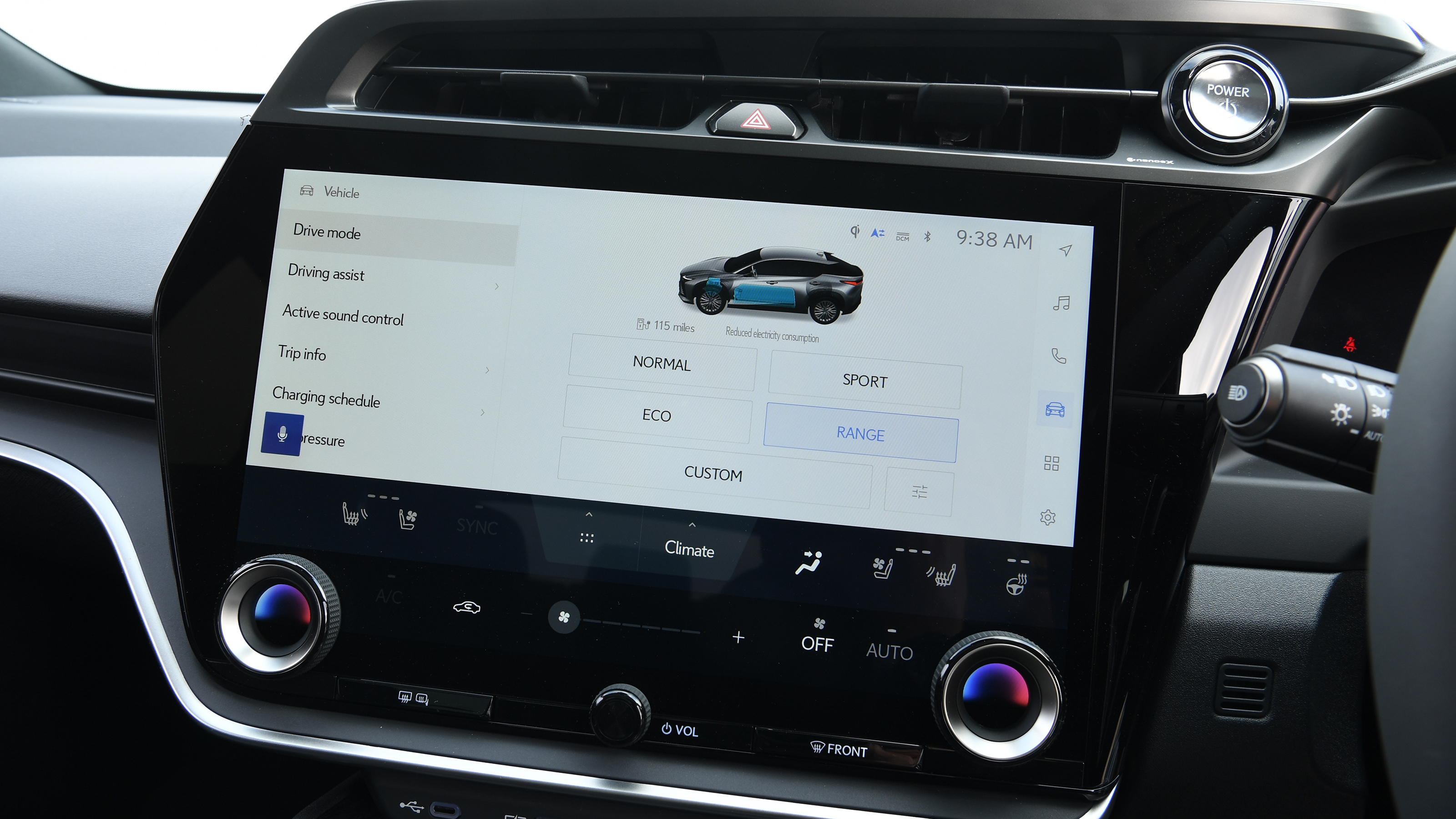 Lexus RZ 300e - infotainment screen