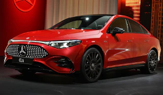 New electric Mercedes CLA - front