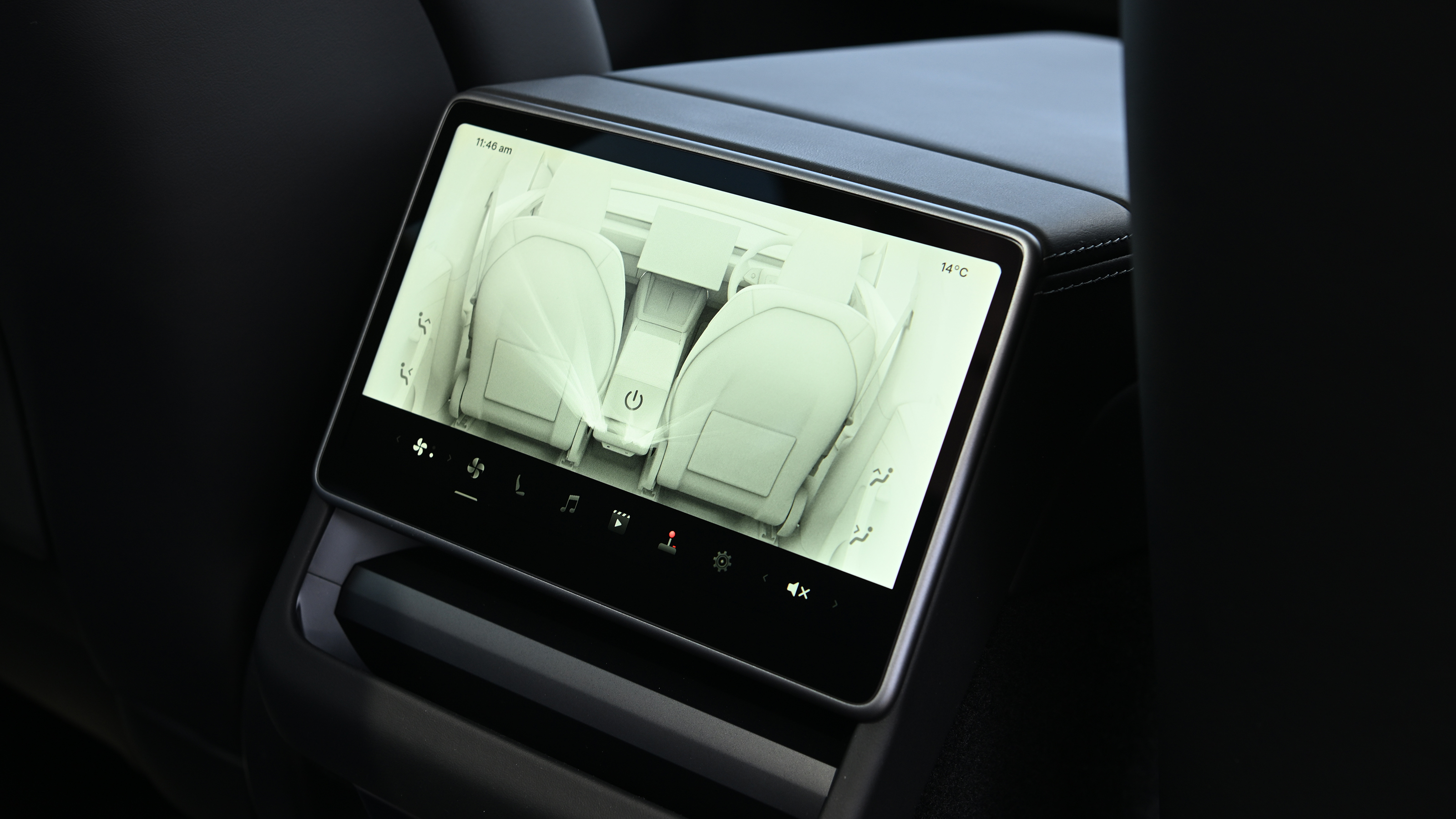 Tesla Model Y - rear passenger screen