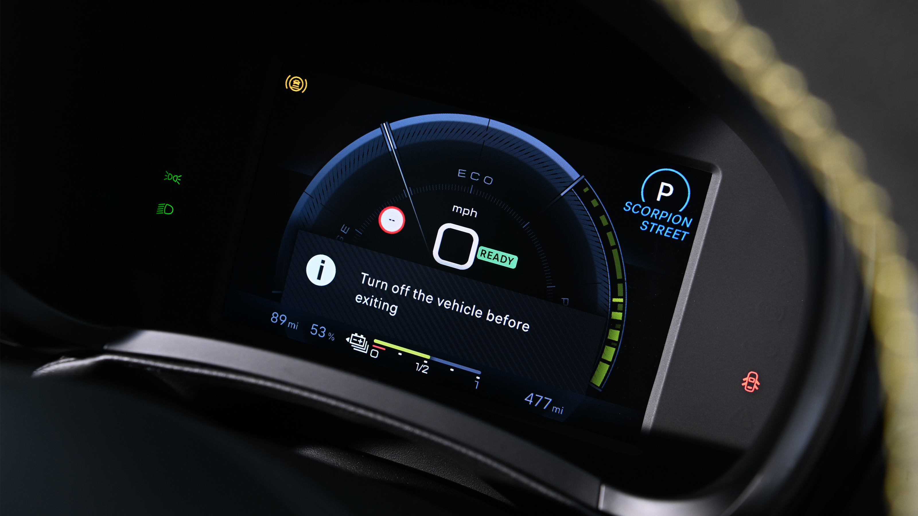 Abarth 600e - driver display