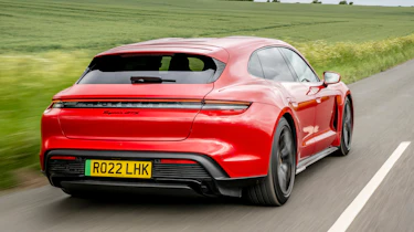 Porsche Taycan Sport Tursimo - rear dynamic